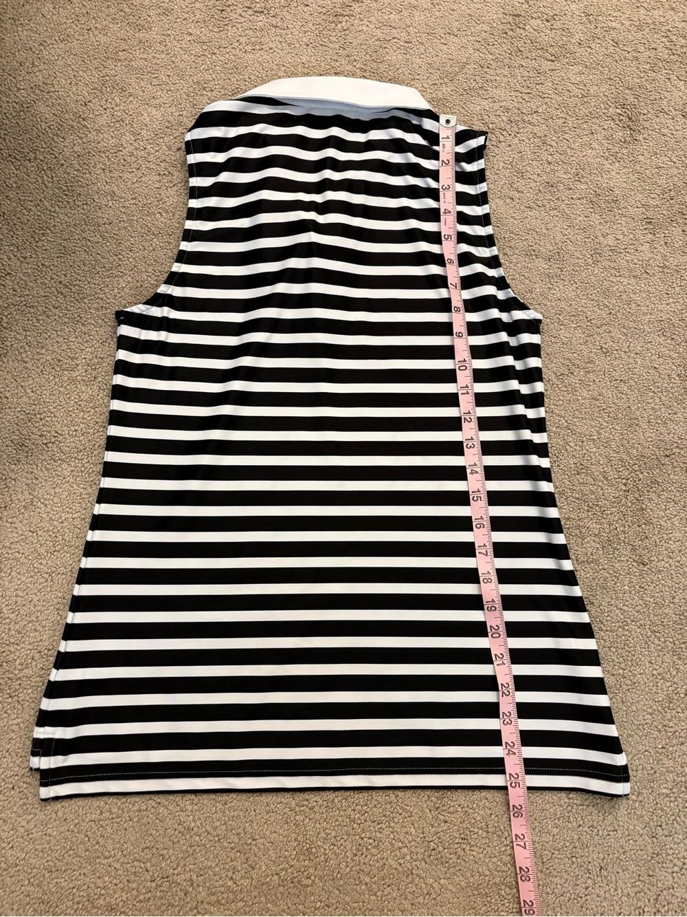 Smith & Quinn Alice Stripe Sleeveless Polo Athletic Tank Top Womens Size Medium - Picture 8 of 9